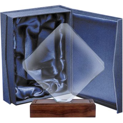 (GM-09) Galvano Cristal Madera Rombo