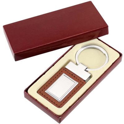 (LL-20) Llavero Cuero Metal