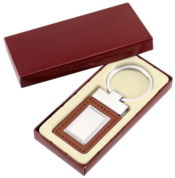 (LL-20) Llavero Cuero Metal