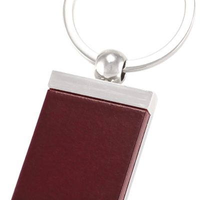 (LL-21) Llavero Metal Madera Rectangular