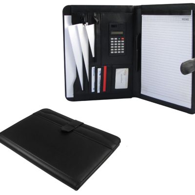 (MP-02) Carpeta Símil Cuero Con Calculadora