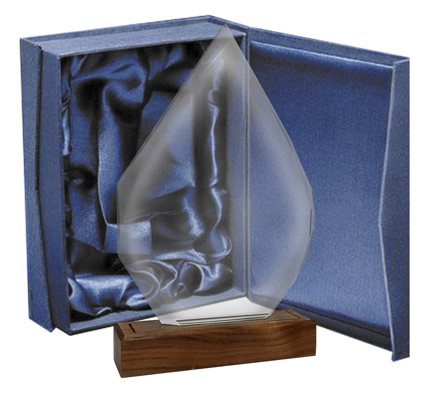 (GM-08) Galvano Cristal Madera Hexagonal