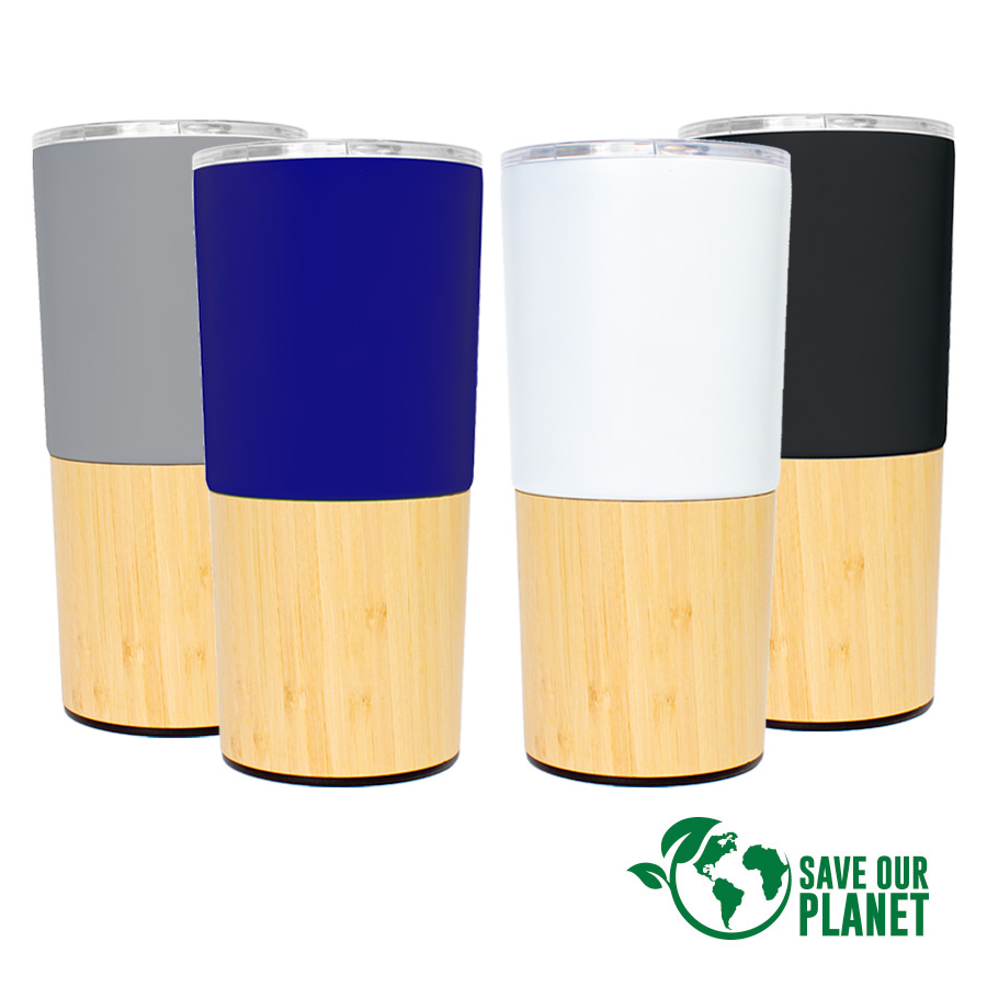 (MB-04) Mug Térmico Metal Madera