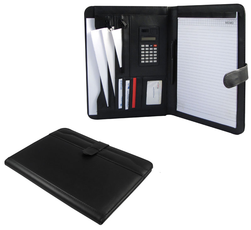 (MP-02) Carpeta Símil Cuero Con Calculadora