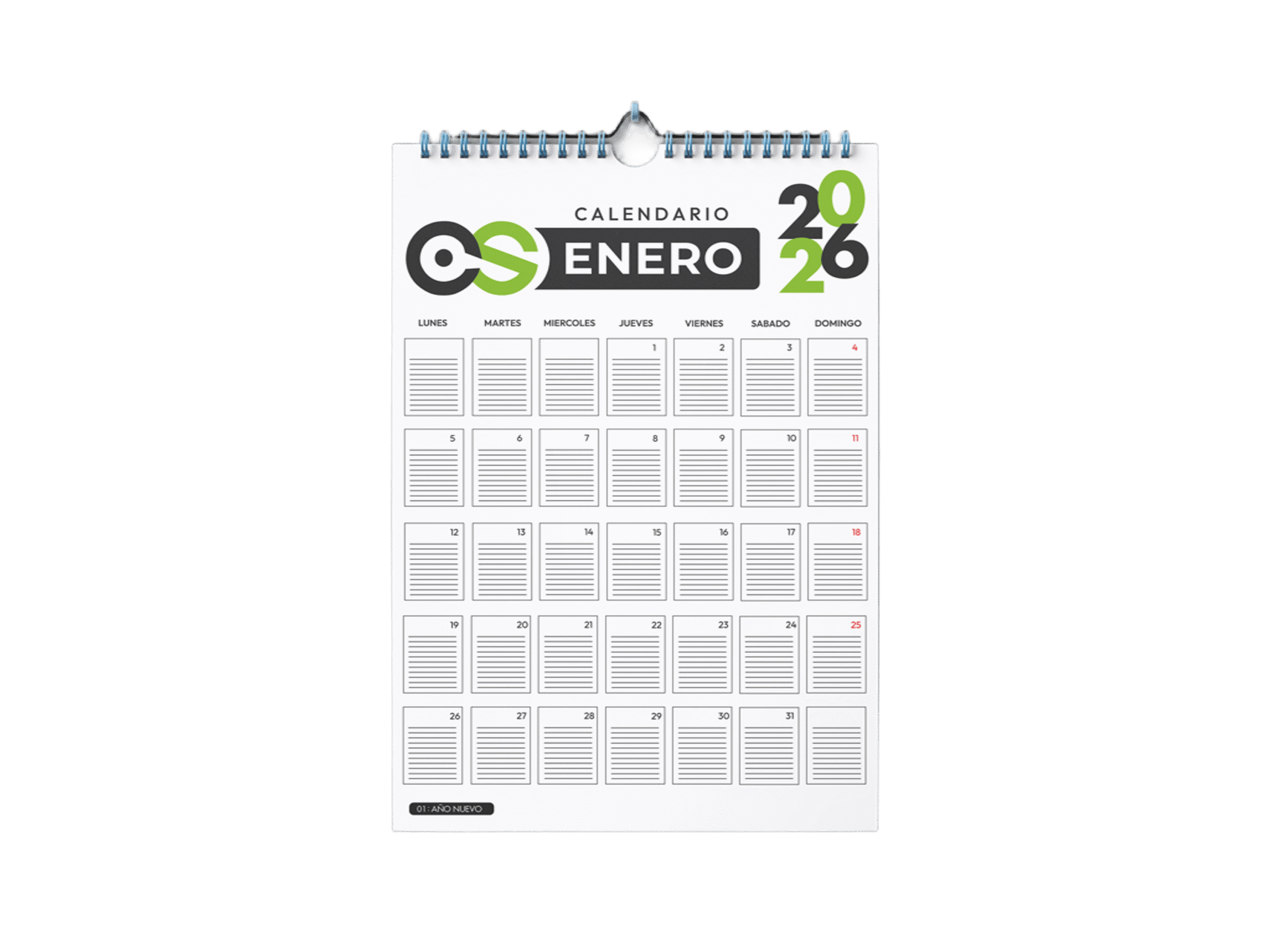 Calendario Pared