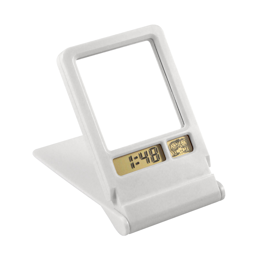 Espejo Escritorio Con Reloj
