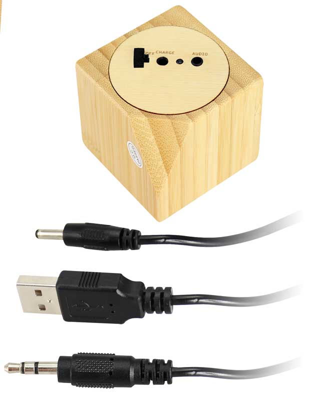 Parlante Cubo Madera